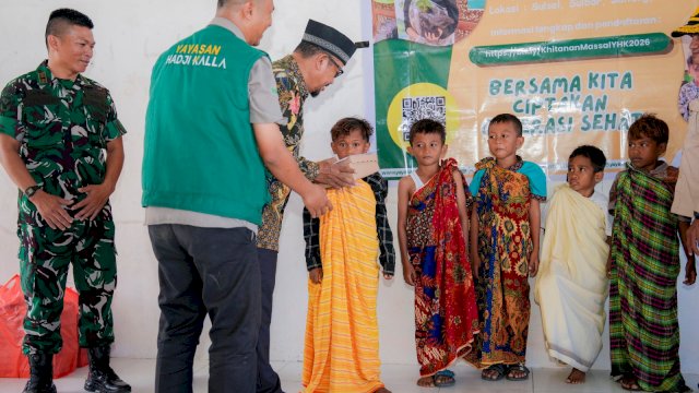LAZ Hadji Kalla menggelar Sunat Gratis yang diikuti sebanyak 188 anak duafa yang berlangsung di Desa Kamama Mekar, Kecamatan Gu, Buton Tengah, Sabtu, (20/06/2026). (Dok. LAZ Hadji Kalla) 