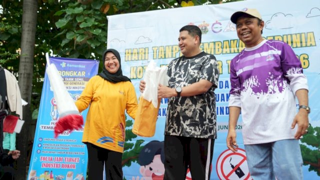 Wali Kota Makassar, Munafri Arifuddin saat menghadiri peringatan Hari Tanpa Tembakau Sedunia (HTTS) Kota Makassar Tahun 2026, Minggu (7/6/2026). (Foto: Istimewa)