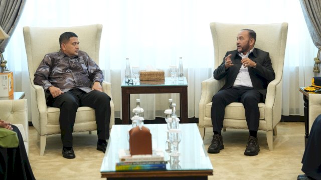 Wali Kota Makassar, Munafri Arifuddin saat menerima audiensi dari Stasion Metereologi BMKG Makassar di Rumah Jabatan Wali Kota Makassar, Kamis (18/6/2026). (Foto: Istimewa)