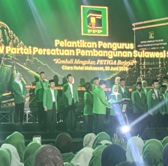 Pengurus PPP Sulsel Resmi Dilantik, Ilham Ari Fauzi Janjikan Prestasi di Hadapan Mardiono