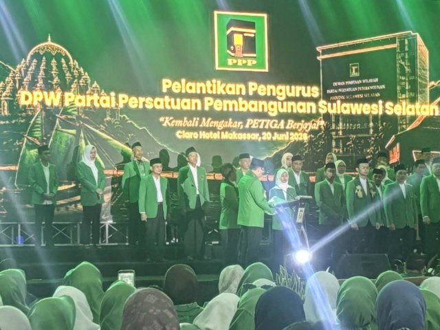 Pengurus PPP Sulsel Resmi Dilantik, Ilham Ari Fauzi Janjikan Prestasi di Hadapan Mardiono