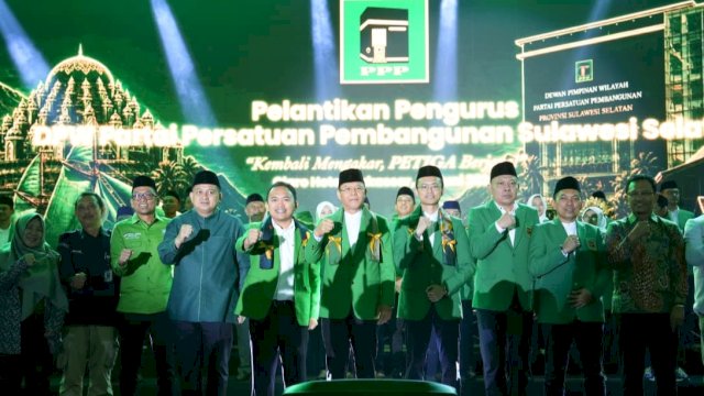 Ketua Umum DPP PPP, Muhamad Mardiono saat menghadiri pelantikan pengurus DPW PPP Sulawesi Selatan periode 2026-2031 di Hotel Claro, Jalan AP Pettarani, Makassar, Sabtu (20/6/2026). (Foto: Istimewa)
