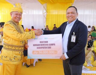 Momen Peringatan HUT ke-18 Kabupaten Sigi, BSI dan BSI Maslahat Salurkan Bantuan untuk Korban Gempa