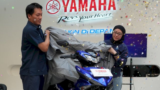 PT Yamaha Indonesia Motor Manufacturing (YIMM) menggelar launching MX King 150 Prima Pramac livery di event Jakarta Fair Kemayoran, Kamis (11/6/2026). (Foto: Istimewa)