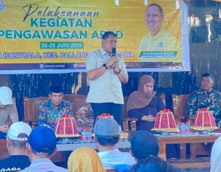 Lukman B Kady Lakukan Pengawasan APBD di Desa Bontoala Gowa, Warga Usul Prioritaskan Jalan Tani