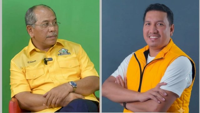 Kolase foto Ilham Arief Sirajuddin (kiri) bersama legislator muda Fraksi Partai Golkar DPRD Kota Palopo, Sadam Lamudi. (Foto: Istimewa)