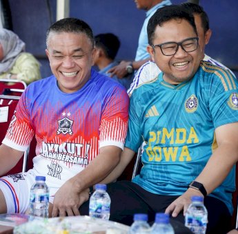 Pemkab Gowa dan Pemkot Palu Eratkan Silaturahmi Lewat Pertandingan Sepakbola Persahabatan