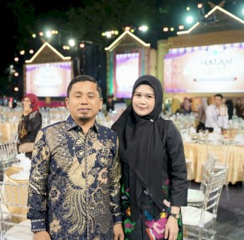 Tasming Hamid Hadiri Malam Ramah Tamah HUT Dekranas ke-46 dan HKG PKK Nasional di Makassar