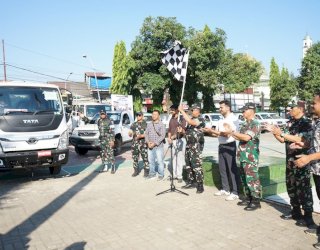 Dandim 1409 Lepas Puluhan Kendaraan Operasional KDKMP di Gowa