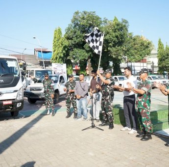 Dandim 1409 Lepas Puluhan Kendaraan Operasional KDKMP di Gowa