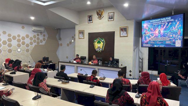 Pemkab Gowa menggelar Workshop Fasilitasi HaKI Kabupaten Gowa Tahun 2026, di Baruga Karaeng Pattingalloang, Kantor Bupati Gowa, kemarin. (Dok. Humas Gowa) 