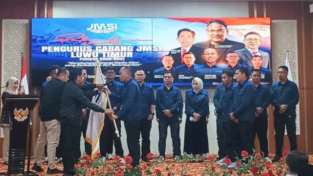 JMSI Kabupaten Luwu Timur resmi memiliki kepengurusan definitif setelah dilantik di Aula Sasana Praja, Kantor Bupati Luwu Timur, Jumat (3/7/2026). (Foto: Istimewa)