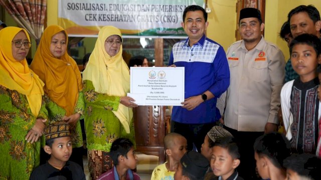 Anggota DPRD Sulsel, Heriwawan saat mengunjungi Lembaga Kesejahteraan Sosial Anak (LKSA) Panti Asuhan Saadatul Banaat di Kabupaten Bulukumba, Sabtu (25/7/2026). (Foto: Istimewa)