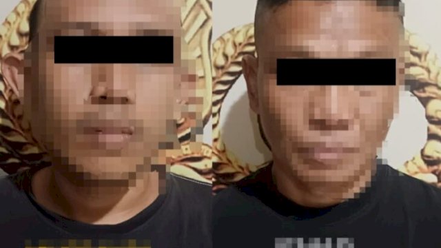 Dua terduga pelaku peredaran Narkoba jenis Sabu di Bulukumba yang diamankan Polisi. [IST]
