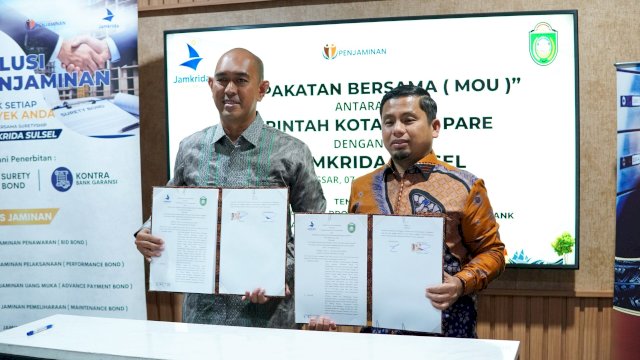 Ket: Pemkot Parepare dan JAMKRINDA Sulsel Teken MoU