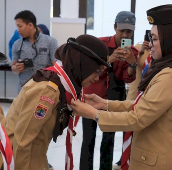 Husniah Talenrang Titip Nama Baik Gowa ke Kontingen Pramuka di Jambore Nasional