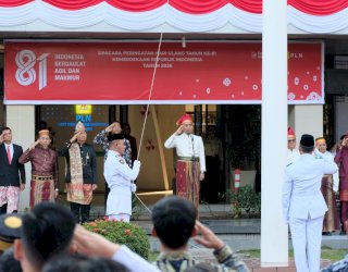 Upacara HUT RI Ke-81 PLN Se-Regional Kota Makassar Berlangsung Khidmat