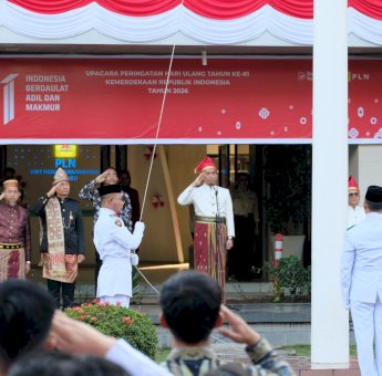 Upacara HUT RI Ke-81 PLN Se-Regional Kota Makassar Berlangsung Khidmat