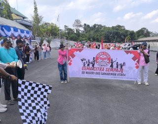 Ratusan Warga Ramaikan Pawai Kemerdekaan RI, Lapas Narkotika Samarinda dan Pengelola Satwa Ambil Bagian