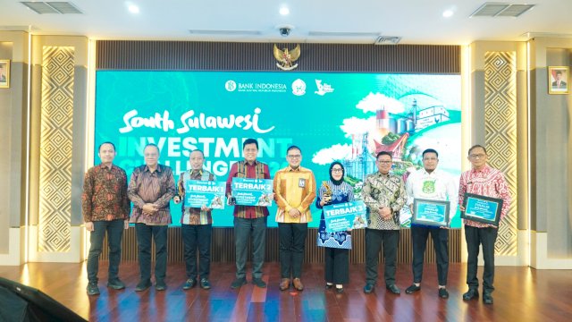 South Sulawesi Investment Challenge 2026 tetapkan tiga kabupaten dan kota di Sulawesi Selatan menjadi daerah dengan proyek investasi unggulan. (Dok. BI Sulsel)