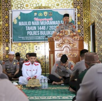 Kapolres Bulukumba Pimpin Maulid Nabi, Pesan Keteladanan Rasulullah Jadi Penguat Pengabdian Polisi