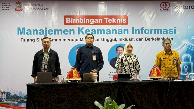 Dinas Kominfo Kota Makassar menggelar Bimtek Manajemen Keamanan Informasi di Swiss-Belhotel Makassar, Kamis (6/8/2026). (Foto: Istimewa)