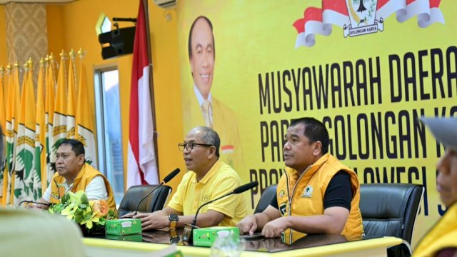 DPD I Partai Golkar Sulawesi Selatan menggelar rapat internal perdana dibawah kepemimpinan Ilham Arief Sirajuddin (IAS), Sabtu (8/8/2026). (Foto: Istimewa)