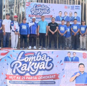 DPC Demokrat Pinrang Rayakan HUT ke-25 Bersama Pelajar dan Warga Desa Pananrang