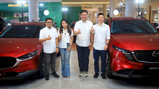 PT Eurokars Motor Indonesia (EMI) memperkenalkan tiga model terbaru Mazda melalui agenda Regional Product Introduction di Trans Studio Mall (TSM) Makassar, Senin (31/8/2026). (Foto: Istimewa)