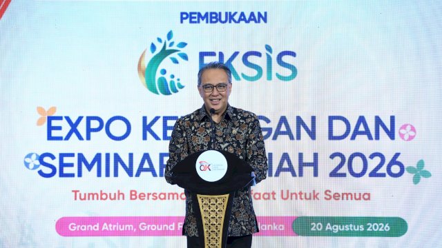 Kepala Eksekutif Pengawas Perilaku Pelaku Usaha Jasa Keuangan, Edukasi dan Pelindungan Konsumen OJK, Dicky Kartikoyono saat hadir pada pembukaan EKSiS 2026, di Kota Kasablanka, Jakarta. (Dok. Otoritas Jasa Keuangan) 