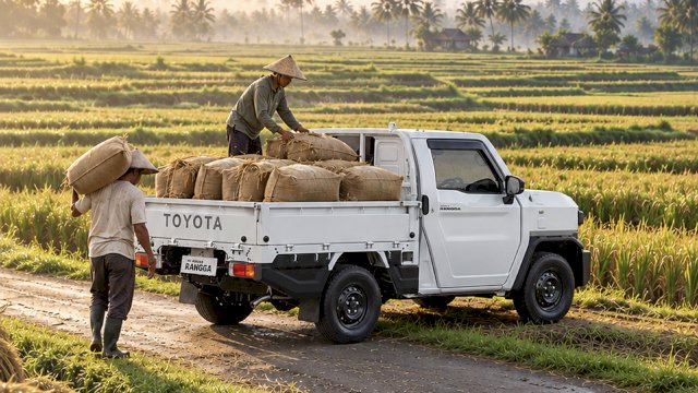 Kalla Toyota mencatat Hilux Rangga menjadi pilihan pelaku bisnis di Sulawesi melalui penjualan positif di segmen pick up medium. (Dok. Kalla Toyota) 