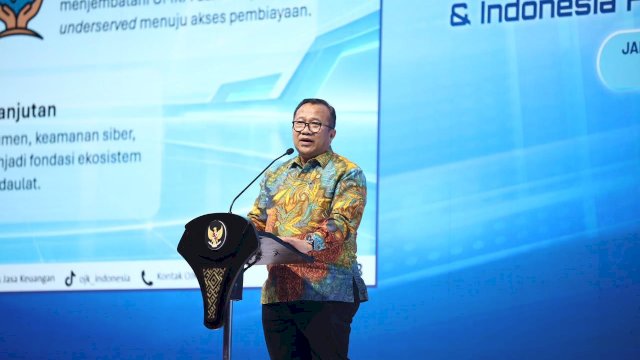 Kepala Eksekutif Pengawas Inovasi Teknologi Sektor Keuangan, Aset Keuangan Digital, dan Aset Kripto OJK, Adi Budiarso dalam penutupan Festival Ekonomi Keuangan Digital Indonesia (FEKDI) x Indonesia Fintech Summit & Expo (IFSE) 2026, di Jakarta, kemarin. (Dok. Otoritas Jasa Keuangan) 