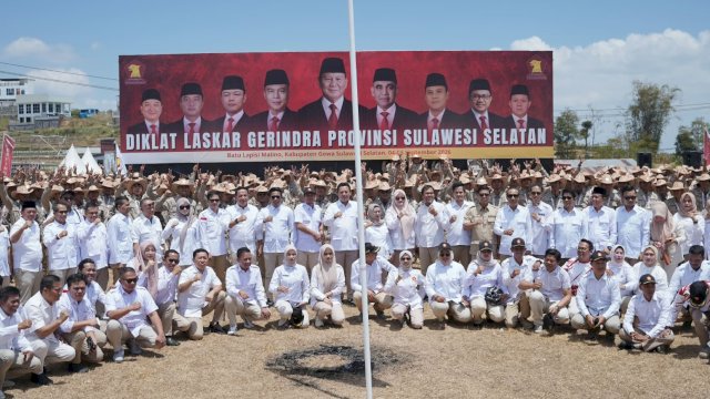 Sebanyak 500 kader muda mengikuti Pendidikan dan Pelatihan (Diklat) Laskar Gerindra Sulawesi Selatan di kawasan Batu Lapisi, Malino, Kabupaten Gowa pada 4-6 September 2026. (Foto: Istimewa)