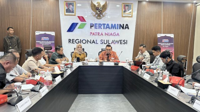 Pimpinan DPRD Provinsi Sulawesi Selatan beserta Komisi D DPRD Sulsel menyambangi PT Pertamina Patra Niaga Regional Sulawesi di Jalan Garuda, Kota Makassar, Rabu (9/9/2026). (Foto: Istimewa)