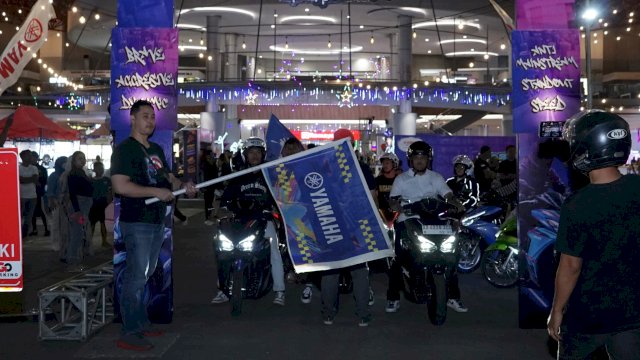 Gathering Team Aerox (GTA) Volume 3&nbsp; berlangsung meriah di Mall MTOS, Jalan Perintis Kemerdekaan, Makassar, Sabtu (12/9/2026) malam. (Foto: Istimewa)