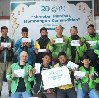 Milad ke-20 YBM PLN, Tebar Manfaat dengan Hadirkan Ojol Care untuk 120 Pengemudi Ojek Online