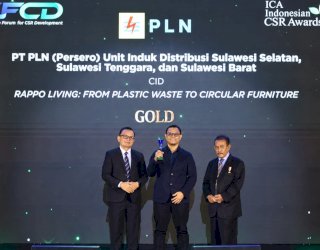 Ubah Sampah Plastik Jadi Furnitur Bernilai Ekonomi, RAPPO Living PLN UID Sulselrabar Raih Gold ICA dan ISDA Awards 2026