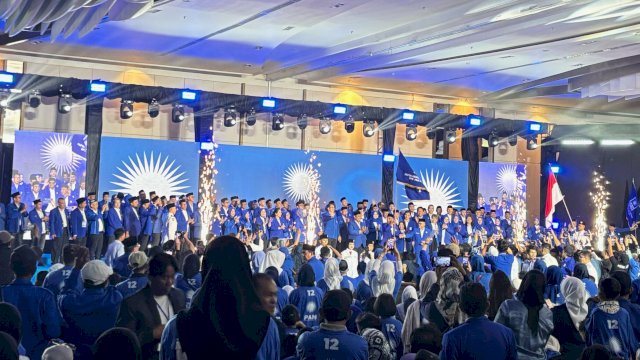 Suasana pelantikan pengurus DPW PAN Sulawesi Selatan periode 2026-2031 di Hotel Claro, Jalan AP Pettarani, Makassar, Rabu (7/10/2026). (Foto: Istimewa)