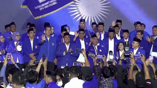 Suasana pelantikan pengurus DPW PAN Sulawesi Selatan periode 2026-2031 di Hotel Claro, Jalan AP Pettarani, Makassar, Rabu (7/10/2026). (Foto: Istimewa)