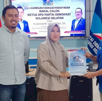 Diwakili Fatma Wahyuddin, Appi Jadi Bacalon Ketua Demokrat Sulsel Pertama yang Ambil Formulir