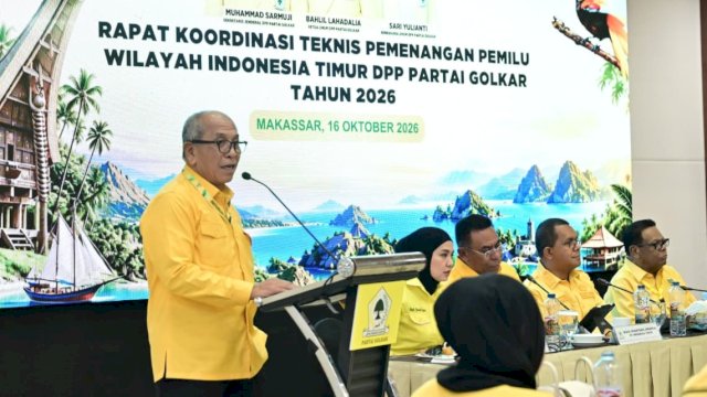 DPP Partai Golkar sangat yakin DPD I Golkar Sulsel di bawah komando Ilham Arief Sirajuddin (IAS) akan mewujudkan target tambahan kursi 50 persen untuk DPR RI pada Pemilu 2029 mendatang. (Foto: Istimewa)