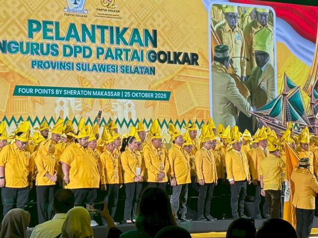 197 Pengurus Golkar Sulsel Dibawah Nakhoda IAS Dilantik, Tambah Kursi Jadi Target Utama