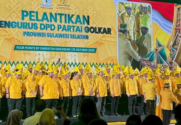 197 Pengurus Golkar Sulsel Dibawah Nakhoda IAS Dilantik, Tambah Kursi Jadi Target Utama