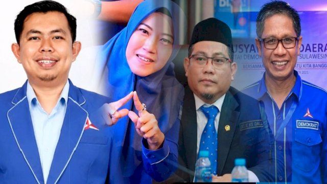 Kolase foto empat figur yang masuk bursa calon sekretaris DPD Partai Demokrat Sulawesi Selatan. (Foto: Istimewa)